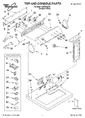 TOP AND CONSOLE, LIT/OPTIONAL Diagram and Parts List for LGR7645JQ1  Whirlpool Dryer