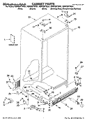 CABINET PARTS Diagram and Parts List for KSRP22FTWH01  KitchenAid Refrigerator