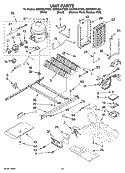 UNIT PARTS Diagram and Parts List for GD5RHAXTS00  Whirlpool Refrigerator
