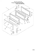 DOOR Diagram and Parts List for MH6110XEB1  Whirlpool Microwave