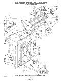 CONTROLS AND REAR PANEL Diagram and Parts List for LA7400XMW1  Whirlpool Washer