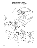 FREEZER LINER Diagram and Parts List for KBRS22KGBL2  KitchenAid Refrigerator