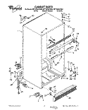 CABINET Diagram and Parts List for 8ET18ZKXYG00  Whirlpool Refrigerator