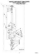 BRAKE AND DRIVE TUBE Diagram and Parts List for KAWS700JQ4  KitchenAid Washer