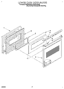 LOWER OVEN DOOR, OPTIONAL Diagram and Parts List for RB270PXBB0  Whirlpool Wall Oven
