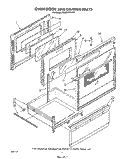 OVEN DOOR AND DRAWER Diagram and Parts List for RM996PXVN3  Whirlpool Microwave Oven Combo