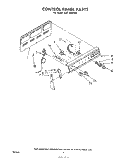 CONTROL PANEL Diagram and Parts List for RJE302BW0  Whirlpool Range