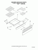 DRAWER AND RACK PARTS Diagram and Parts List for YGY399LXUB03  Whirlpool Range
