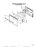 LOWER OVEN DOOR Diagram and Parts List for KEBI271WBL1  KitchenAid Wall Oven