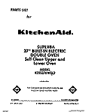 COVER Diagram and Parts List for KEBS276WBL2  KitchenAid Wall Oven