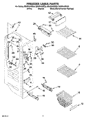 FREEZER LINER PARTS Diagram and Parts List for GS5NHAXSY00  Whirlpool Refrigerator