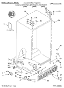 CABINET, LITERATURE Diagram and Parts List for KSRV25FHBT01  KitchenAid Refrigerator