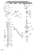 MOTOR AND ICE CONTAINER PARTS Diagram and Parts List for GD5SHAXNB01  Whirlpool Refrigerator