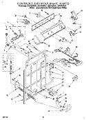 CONTROLS AND REAR PANEL Diagram and Parts List for LSR7233BG1  Whirlpool Washer