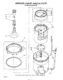 AGITATOR, BASKET AND TUB Diagram and Parts List for LA6300XPW2  Whirlpool Washer