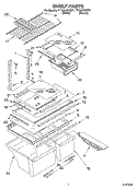 SHELF Diagram and Parts List for TT18AKXKT01  Estate Refrigerator