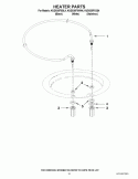 HEATER PARTS Diagram and Parts List for KUDS35FXWH4  KitchenAid Dishwasher