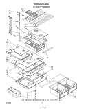SHELF Diagram and Parts List for ET18VKXSW00  Whirlpool Refrigerator