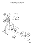 FREEZER INTERIOR Diagram and Parts List for RS22BRXBW00  Roper Refrigerator