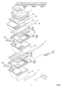 REFRIGERATOR SHELF Diagram and Parts List for KSRV25FHBT01  KitchenAid Refrigerator