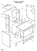EXTERNAL, LIT/OPTIONAL Diagram and Parts List for SGC355XX2  Roper Range
