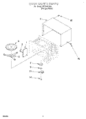 OVEN CAVITY Diagram and Parts List for MT1100SHQ0  Whirlpool Microwave