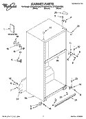 CABINET PARTS Diagram and Parts List for ET8CHMXKB06  Whirlpool Refrigerator