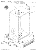 CABINET Diagram and Parts List for KSRB25QGBL01  KitchenAid Refrigerator