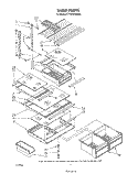SHELF Diagram and Parts List for ET18PKXSW04  Whirlpool Refrigerator