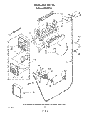 ICE MAKER Diagram and Parts List for KSRF42DTX01  KitchenAid Refrigerator