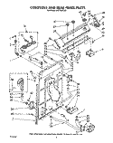 CONTROLS AND REAR PANEL Diagram and Parts List for LA5100XTF1  Whirlpool Washer