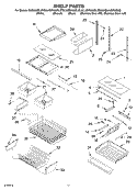 SHELF PARTS Diagram and Parts List for KBRA20ELBL00  KitchenAid Refrigerator