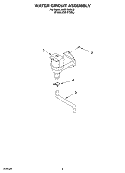 WATER CIRCUIT ASSEMBLY Diagram and Parts List for KUIO15NNLS  KitchenAid Ice Maker