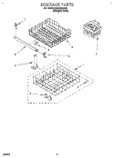 DISHRACK Diagram and Parts List for DU800CWDQ2  Whirlpool Dishwasher