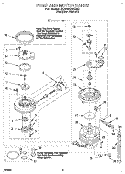 PUMP AND MOTOR Diagram and Parts List for DU940QWDZ2  Whirlpool Dishwasher
