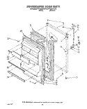 REFRIGERATOR DOOR Diagram and Parts List for RT18BMXVW10  Roper Refrigerator
