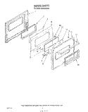 DOOR Diagram and Parts List for RB2000XKW2  Whirlpool Wall Oven