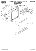 FRAME AND CONSOLE Diagram and Parts List for RUD3000DB0  Roper Dishwasher
