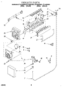ICEMAKER Diagram and Parts List for ET14JMYDW01  Whirlpool Refrigerator