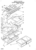 SHELF Diagram and Parts List for ET18LKXAN01  Whirlpool Refrigerator