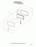 DOOR PARTS Diagram and Parts List for IMH16XWS0  Whirlpool Microwave