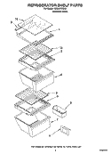 REFRIGERATOR SHELF PARTS Diagram and Parts List for IS25AFXRD00  Inglis Refrigerator