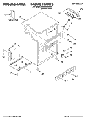 CABINET PARTS Diagram and Parts List for KORU06RSSS00  KitchenAid Refrigerator
