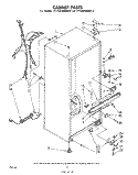 CABINET Diagram and Parts List for ET12DCXMWR0  Whirlpool Refrigerator