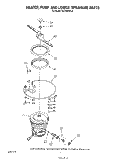 HEATER, PUMP AND LOWER SPRAYARM Diagram and Parts List for DU7500XR2  Whirlpool Dishwasher