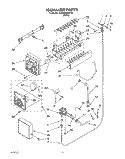 ICEMAKER, LIT/OPTIONAL Diagram and Parts List for 3XARG498WP00  Whirlpool Refrigerator