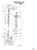 GEARCASE PARTS Diagram and Parts List for 7MLSR7533JT5  Whirlpool Washer