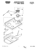 COOKTOP Diagram and Parts List for FEP320BL0  Roper Range