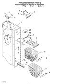 FREEZER LINER Diagram and Parts List for GD2LHGXLT03  Whirlpool Refrigerator