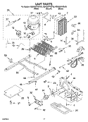 UNIT PARTS Diagram and Parts List for KSRG22FKBL05  KitchenAid Refrigerator
